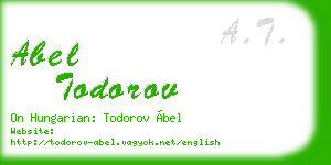 abel todorov business card